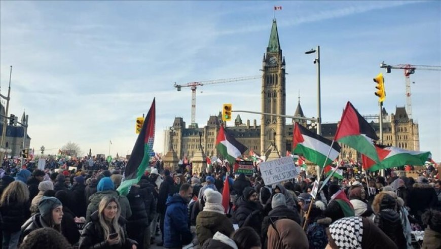 بزرگترین تظاهرات کانادایی‌ها در حمایت از فلسطین و اهالی غزه
