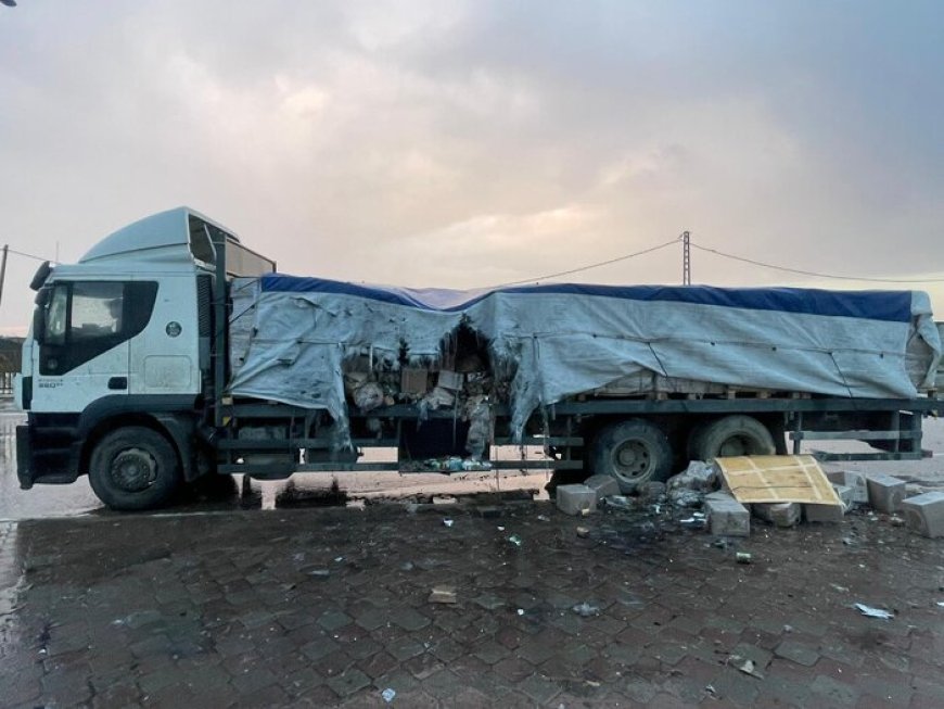رژیم صهیونیستی کامیون امدادرسانی سازمان ملل به غزه را هدف قرار داد