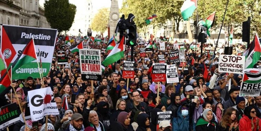 قلب لندن دوباره در حمایت از مردم فلسطین تپید