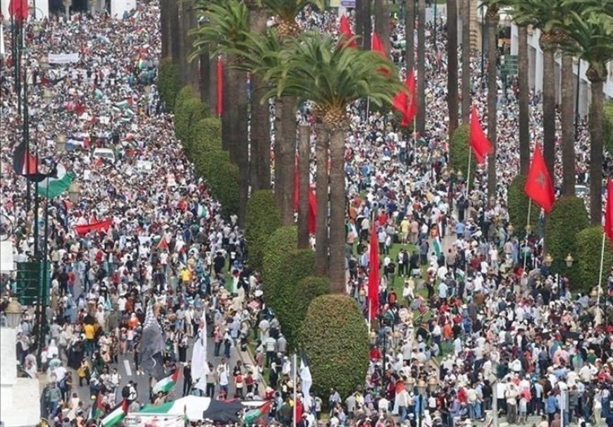تظاهرات مغربی‌ها در ۶۰ شهر در اولین جمعه ماه رمضان