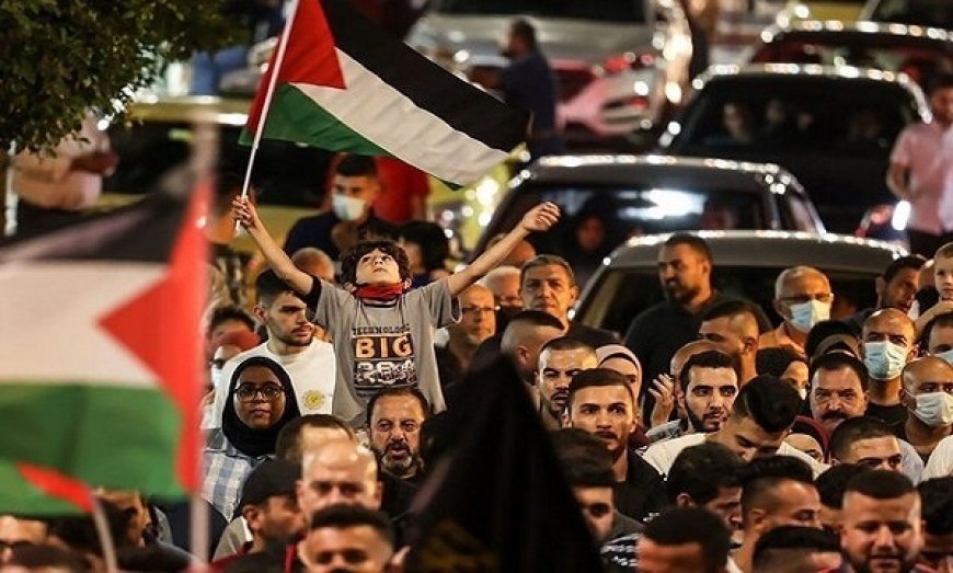راهپیمایی گسترده در کرانه باختری برای حمایت از غزه