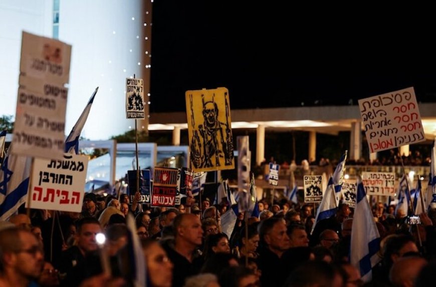 تظاهرات هزاران شهرک‌نشین علیه نتانیاهو در تل‌آویو